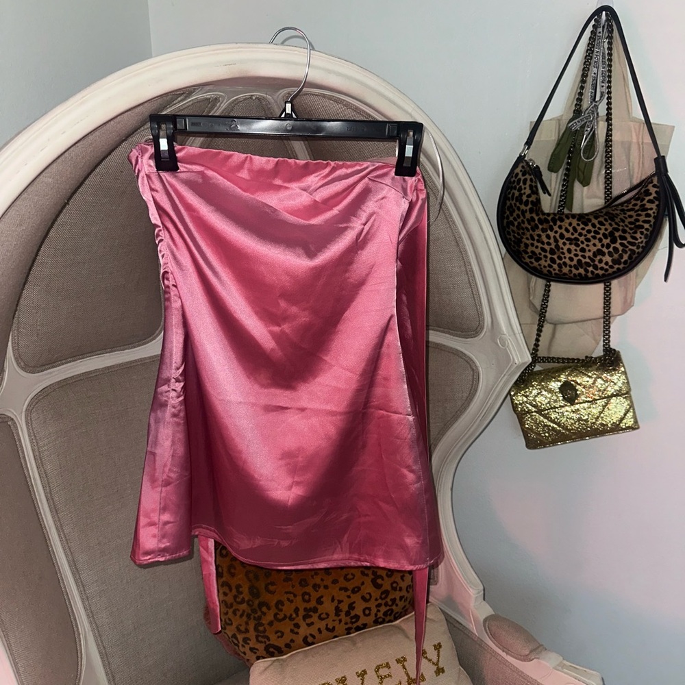 Princess Polly Pink Silk Mini Dress